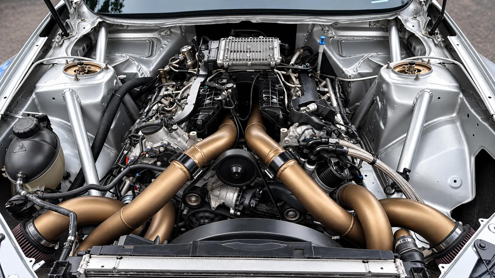 Motor Mercedes-AMG M157 instalado en el proyecto